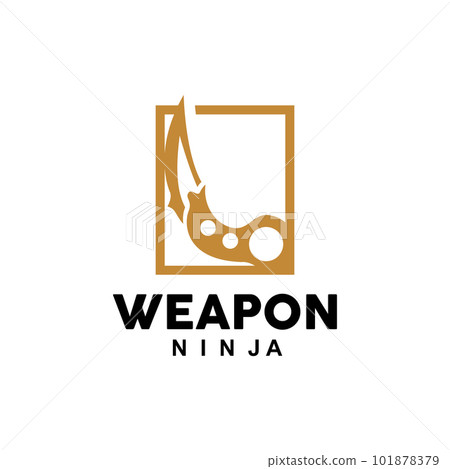 Weapon Logo, Traditional Weapon Karambit Vector, Ninja Fighting Tool Simple Design, Symbol Icon, Illustration 101878379