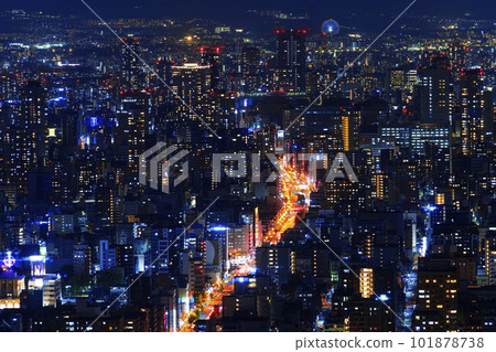 Night view of Osaka city Night view of Osaka city 101878738
