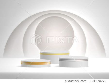 Podium pedestal realistic 3D vector illustration Podium pedestal realistic 3D vector illustration 101878770
