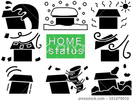 House state set Pictogram 3 House state set Pictogram 3 101879058