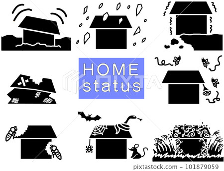 House state set Pictogram 4 House state set Pictogram 4 101879059