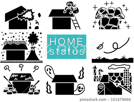 House state set Pictogram 5 House state set Pictogram 5 101879060