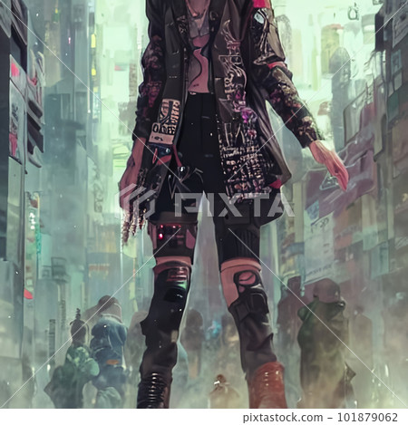 設定在未來城市的賽博朋克風格少女“AI生成形象” 設定在未來城市的賽博朋克風格少女“AI生成形象” 101879062