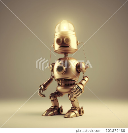 Generative Ai Illustration. Vintage robot. High quality photo 101879488