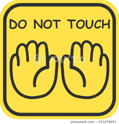 DO NOT TOUCH mark Palm illustration material 101879641