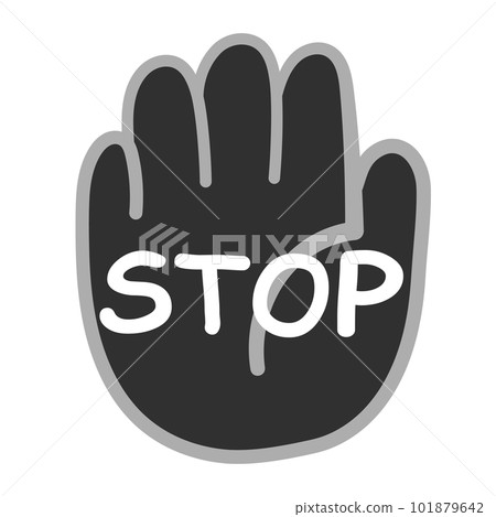 STOP mark Palm illustration material 101879642