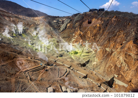 從箱根空中纜車看到的大涌谷 101879812