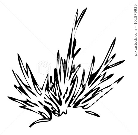 Grass line drawing illustration 101879939
