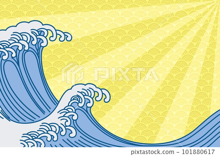 日式傳統花紋背景☆波/青海波紋☆ 日式傳統花紋背景☆波/青海波紋☆ 101880617