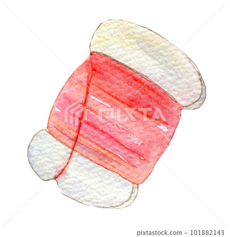 Sewing goods sewing set watercolor illustration 101882143