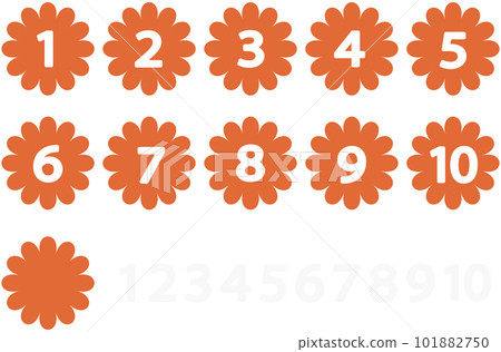 Flower ranking material set red 101882750