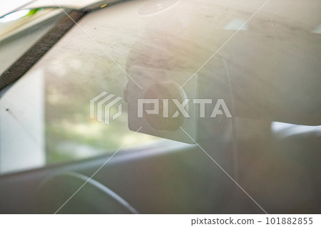 Car CCTV camera video recorder for driving safety on the road 101882855