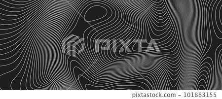 Terrain topographic map. Mountain and hill height contour lines background. Landscape geographic pattern. Territory texture concept. Vector 101883155