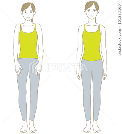 正面看姿勢好壞的女人 101883160