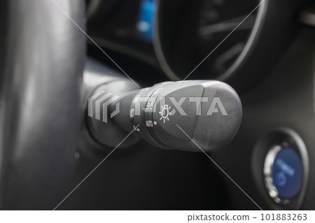 Car light control switch close up Car light control switch close up 101883263