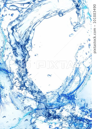 Abstract blue splashes and white background 101883490
