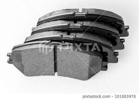 brake pads on white background with brake pads on white background with 101883978