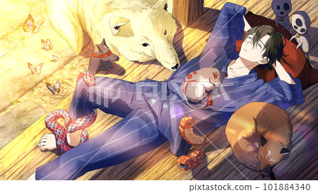 【妖怪】師傅和妖怪在門廊打盹【日系奇幻】 【妖怪】師傅和妖怪在門廊打盹【日系奇幻】 101884340