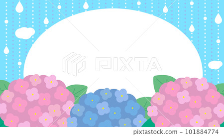 繡球花雨季背景圖素材(矢量背景圖) 繡球花雨季背景圖素材(矢量背景圖) 101884774
