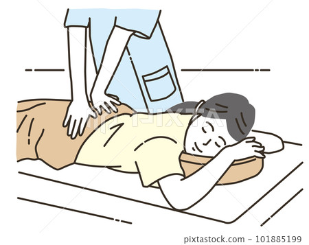 A young woman receiving a massage (manipulative) 101885199