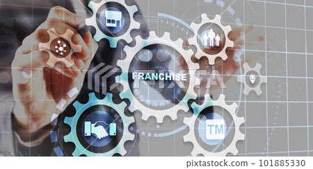 Franchise Marketing Branding Retail and Business Work Mission Concept Franchise Marketing Branding Retail and Business Work Mission Concept 101885330