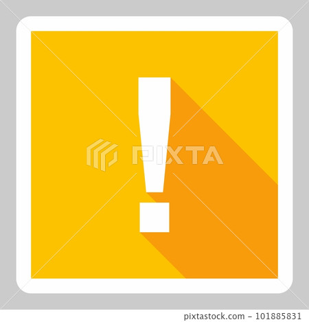 Exclamation mark, Attention sign, Caution icon, Hazard warning symbol, vector mark symbols Yellow style. White stroke design. Isolated icon. Exclamation mark, Attention sign, Caution icon, Hazard warning symbol, vector mark symbols Yellow style. White stroke design. Isolated icon. 101885831
