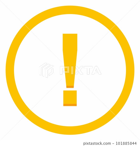 Exclamation mark, Attention sign, Caution icon, Hazard warning symbol, vector mark symbols Yellow style. Isolated icon. 101885844