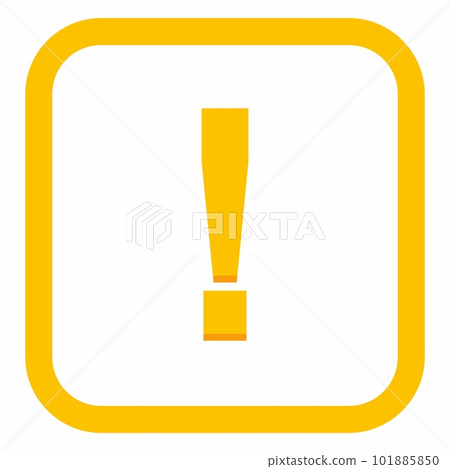Exclamation mark, Attention sign, Caution icon, Hazard warning symbol, vector mark symbols Yellow style. Isolated icon. Exclamation mark, Attention sign, Caution icon, Hazard warning symbol, vector mark symbols Yellow style. Isolated icon. 101885850