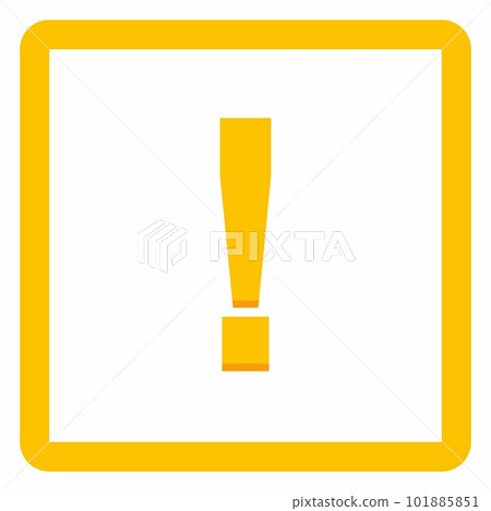 Exclamation mark, Attention sign, Caution icon, Hazard warning symbol, vector mark symbols Yellow style. Isolated icon. Exclamation mark, Attention sign, Caution icon, Hazard warning symbol, vector mark symbols Yellow style. Isolated icon. 101885851