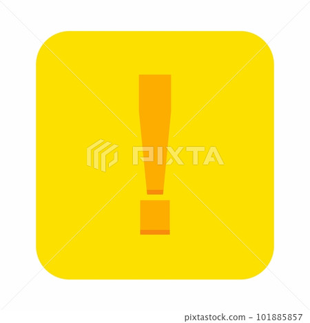 Exclamation mark, Attention sign, Caution icon, Hazard warning symbol, vector mark symbols Yellow style. Isolated icon. Exclamation mark, Attention sign, Caution icon, Hazard warning symbol, vector mark symbols Yellow style. Isolated icon. 101885857