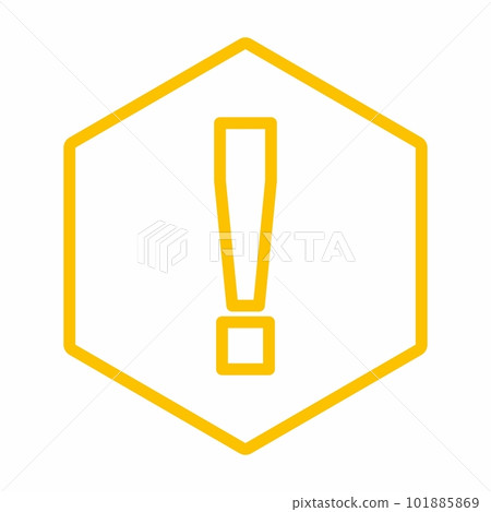 Exclamation mark, Attention sign, Caution icon, Hazard warning symbol, vector mark symbols Yellow style. Isolated icon. 101885869