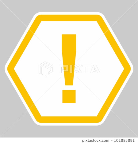 Exclamation mark, Attention sign, Caution icon, Hazard warning symbol, vector mark symbols Yellow style. Isolated icon. Exclamation mark, Attention sign, Caution icon, Hazard warning symbol, vector mark symbols Yellow style. Isolated icon. 101885891