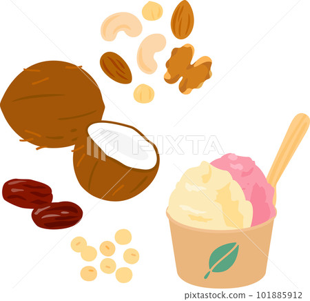 Plant-based ice cream and gelato 101885912