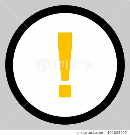 Exclamation mark, Attention sign, Caution icon, Hazard warning symbol, vector mark symbols Yellow style. Isolated icon. 101885925