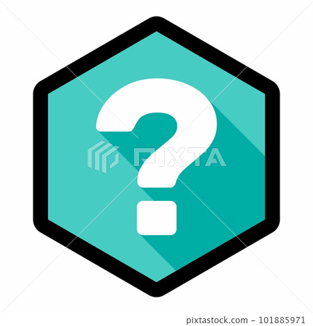 Question mark, FAQ sign, Help symbol, vector mark symbols light blue style. Black stroke design. Isolated icon. 101885971