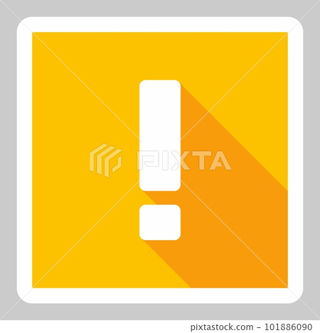 Exclamation mark, Attention sign, Caution icon, Hazard warning symbol, vector mark symbols Yellow style. White stroke design. Isolated icon. Exclamation mark, Attention sign, Caution icon, Hazard warning symbol, vector mark symbols Yellow style. White stroke design. Isolated icon. 101886090
