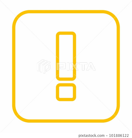 Exclamation mark, Attention sign, Caution icon, Hazard warning symbol, vector mark symbols Yellow style. Isolated icon. Exclamation mark, Attention sign, Caution icon, Hazard warning symbol, vector mark symbols Yellow style. Isolated icon. 101886122