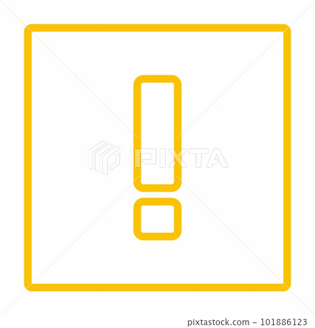 Exclamation mark, Attention sign, Caution icon, Hazard warning symbol, vector mark symbols Yellow style. Isolated icon. Exclamation mark, Attention sign, Caution icon, Hazard warning symbol, vector mark symbols Yellow style. Isolated icon. 101886123