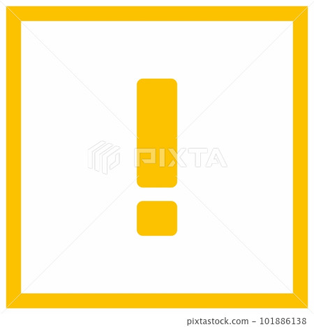 Exclamation mark, Attention sign, Caution icon, Hazard warning symbol, vector mark symbols Yellow style. Isolated icon. Exclamation mark, Attention sign, Caution icon, Hazard warning symbol, vector mark symbols Yellow style. Isolated icon. 101886138