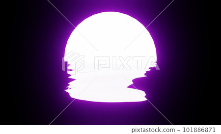 Purple Moon reflection in water or the ocean on black background. Purple Moon reflection in water or the ocean on black background. 101886871