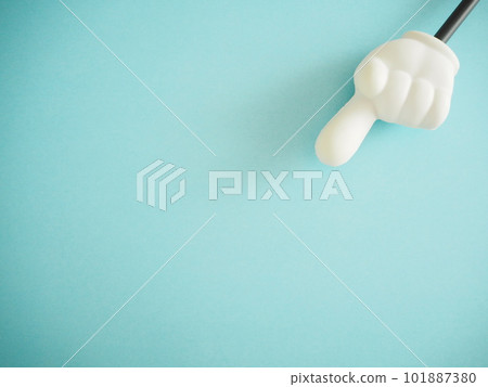 Pointing stick and copy space 101887380