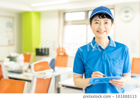 Female driver working by courier Female driver working by courier 101888113