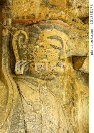 Usuki Stone Buddha Statue of Dainichi Nyorai 101888178