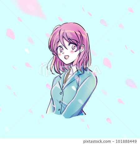 微笑的女學生Sakurafubuki 101888449