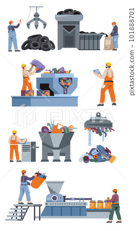 Recycling and environmenal care, sorting garbage Recycling and environmenal care, sorting garbage 101888701