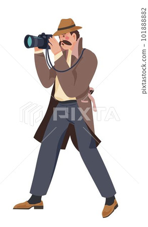 Detective taking photos, private investigator 101888882