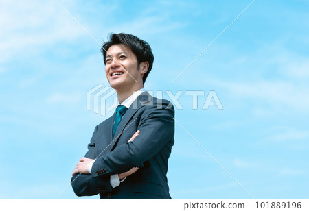 Blue sky and businessman Blue sky and businessman 101889196
