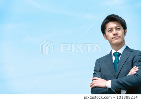 Blue sky and businessman Blue sky and businessman 101889214