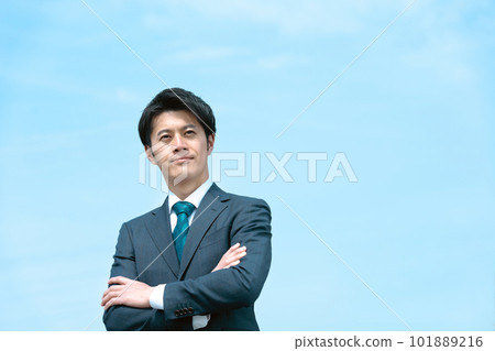Blue sky and businessman Blue sky and businessman 101889216