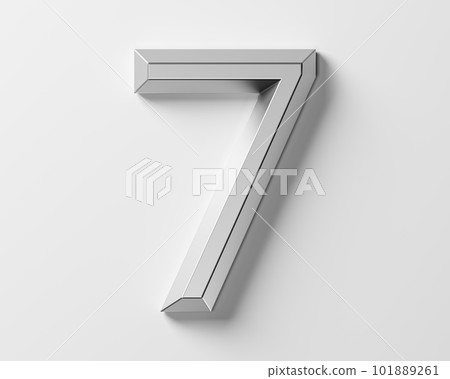 Digits made of metal 101889261